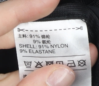 Adidas Womens Black Size 14 Track Jacket Nylon Elastane Full Zip