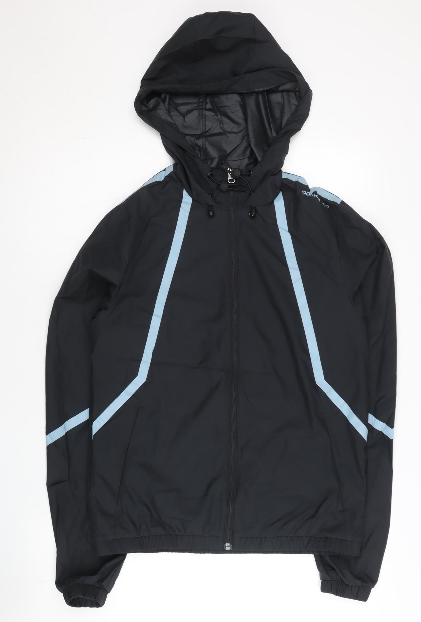 Adidas Women’s Black Floral Print Windbreaker Jacket Size 12