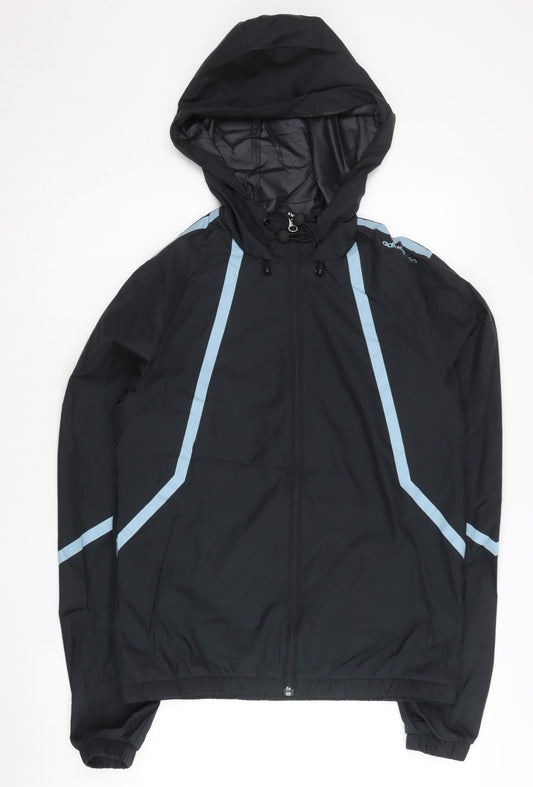 Adidas Women’s Black Floral Print Windbreaker Jacket Size 12