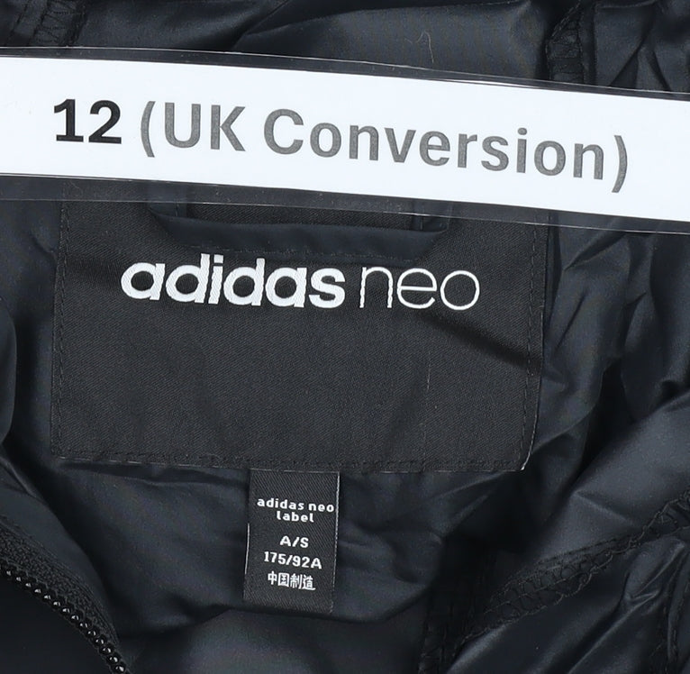 Adidas Women’s Black Floral Print Windbreaker Jacket Size 12