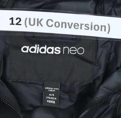 Adidas Women’s Black Floral Print Windbreaker Jacket Size 12