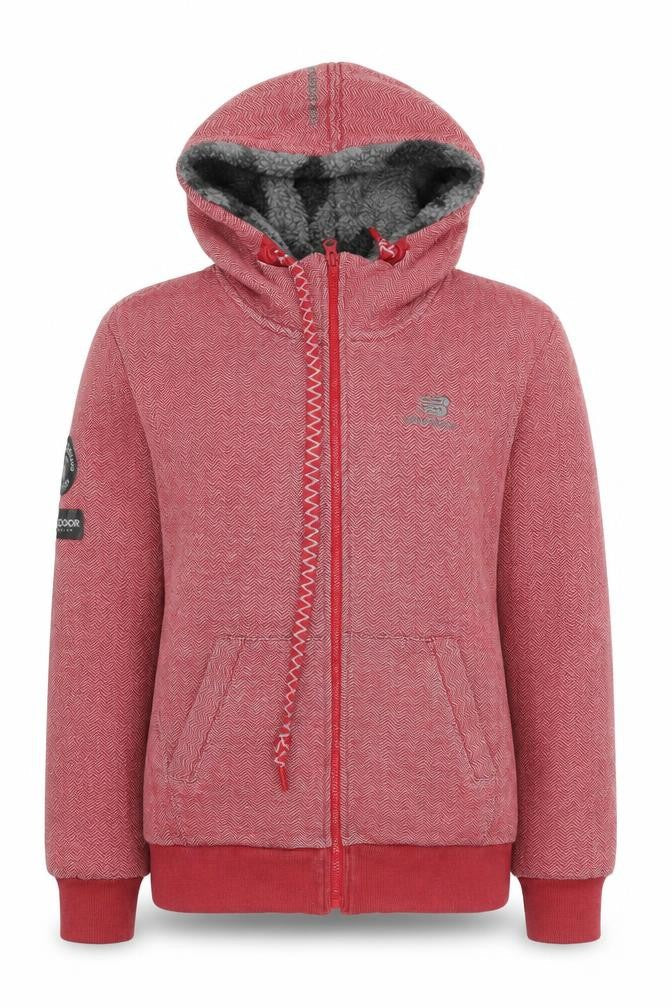 Womens UK Size M New Balance Red Full Zip Hoodie