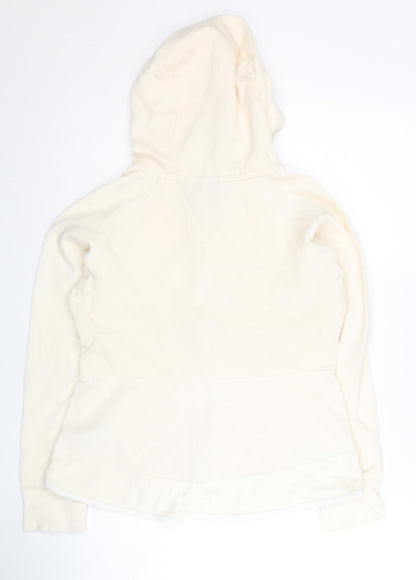 Nike Women’s Beige Full Zip Hoodie Size M Hooded Sportswear