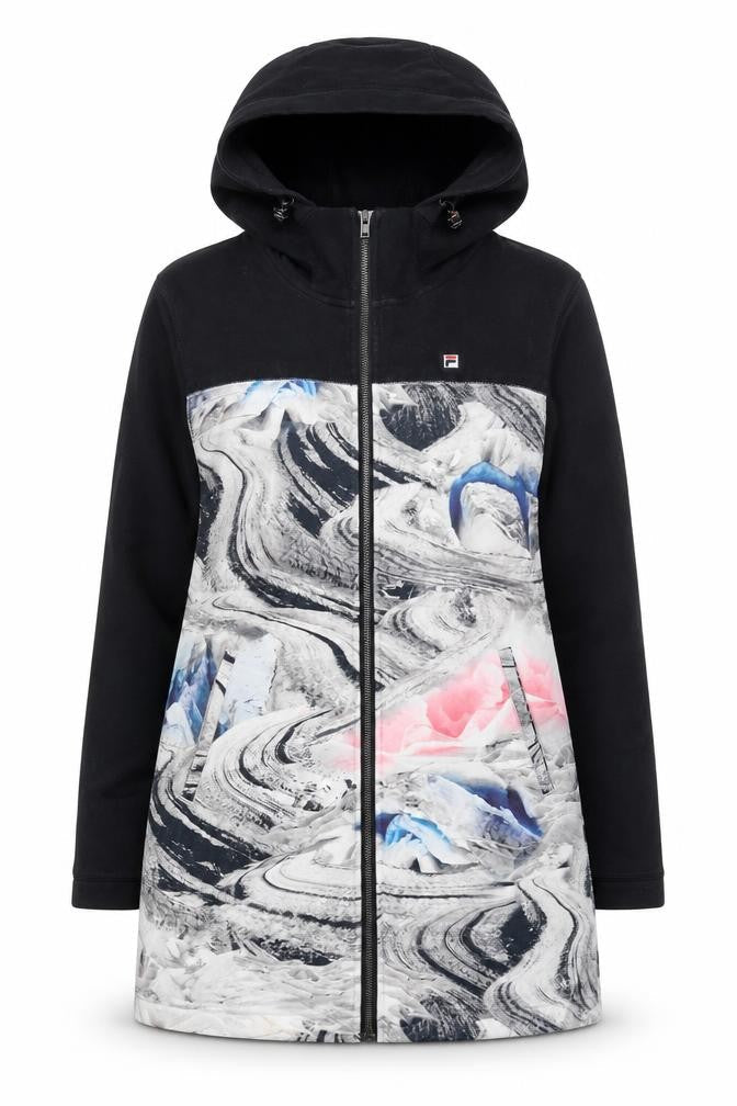 Womens UK Size 6 FILA Multicoloured Full Zip Hoodie