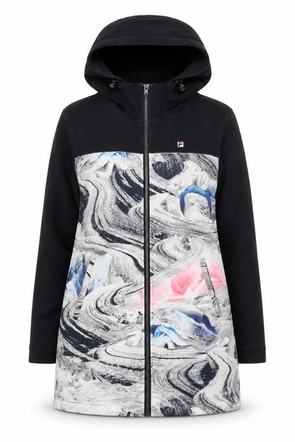 Womens UK Size 6 FILA Multicoloured Full Zip Hoodie