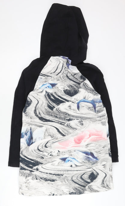 Fila Women's Black Multicoloured Full Zip Hoodie Size 6