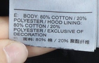 Nike Women’s Black Full Zip Hoodie L Sportswear Cotton Blend