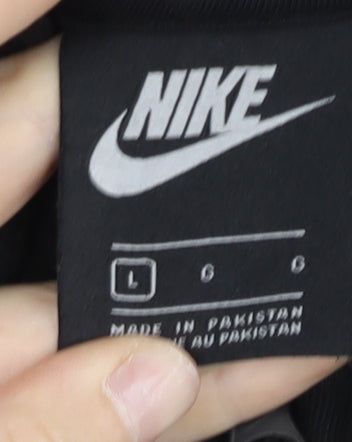 Nike Women’s Black Full Zip Hoodie L Sportswear Cotton Blend