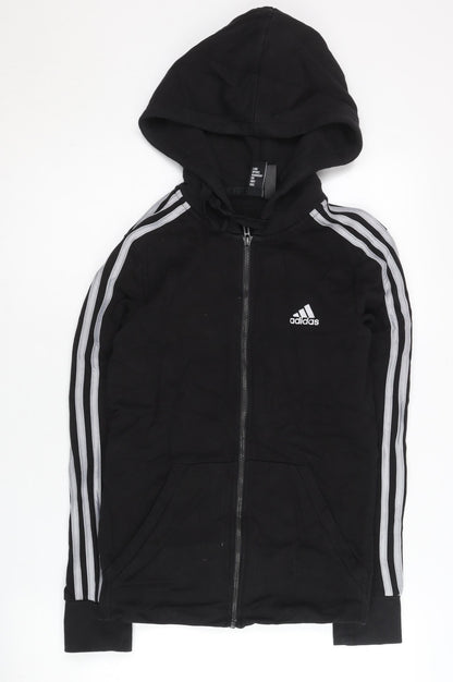 Adidas Women’s Black Full Zip Hoodie Small Sports Logo