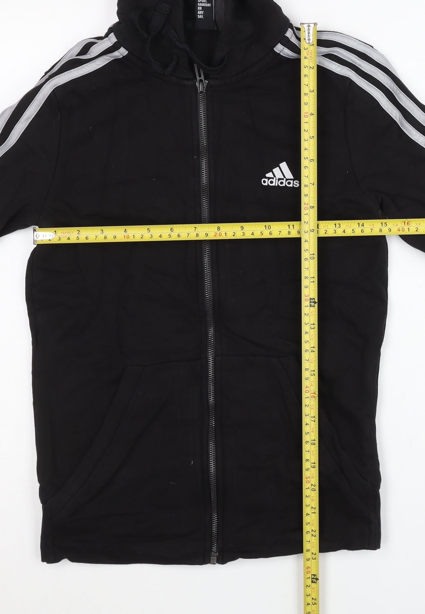Adidas Women’s Black Full Zip Hoodie Small Sports Logo
