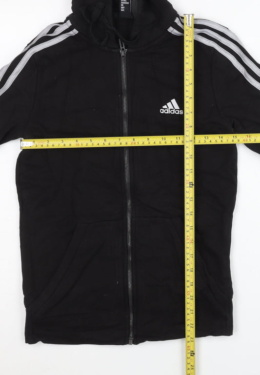 Adidas Women’s Black Full Zip Hoodie Small Sports Logo