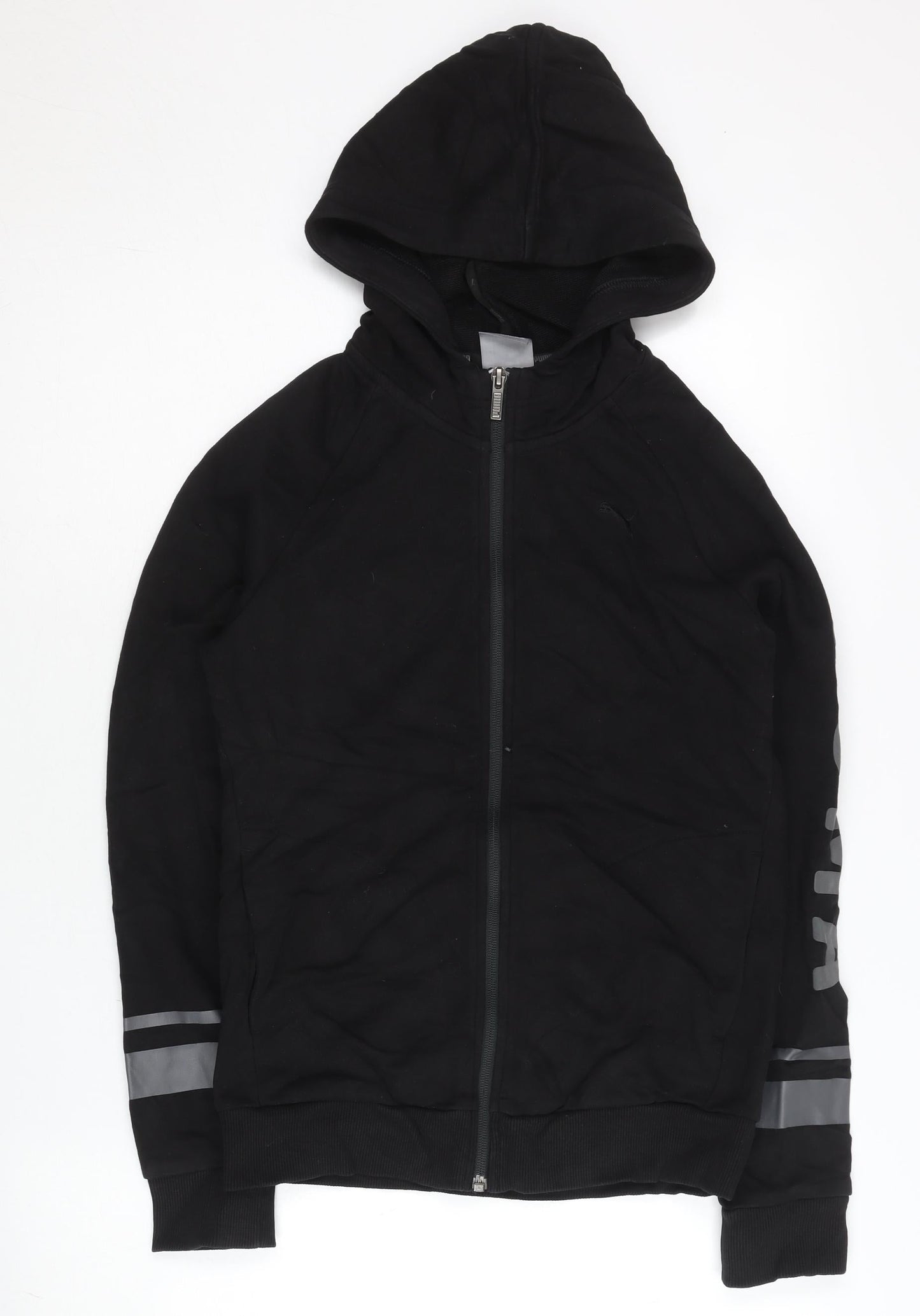 Puma Womens Black Size 10 Full Zip Hoodie Sportswear