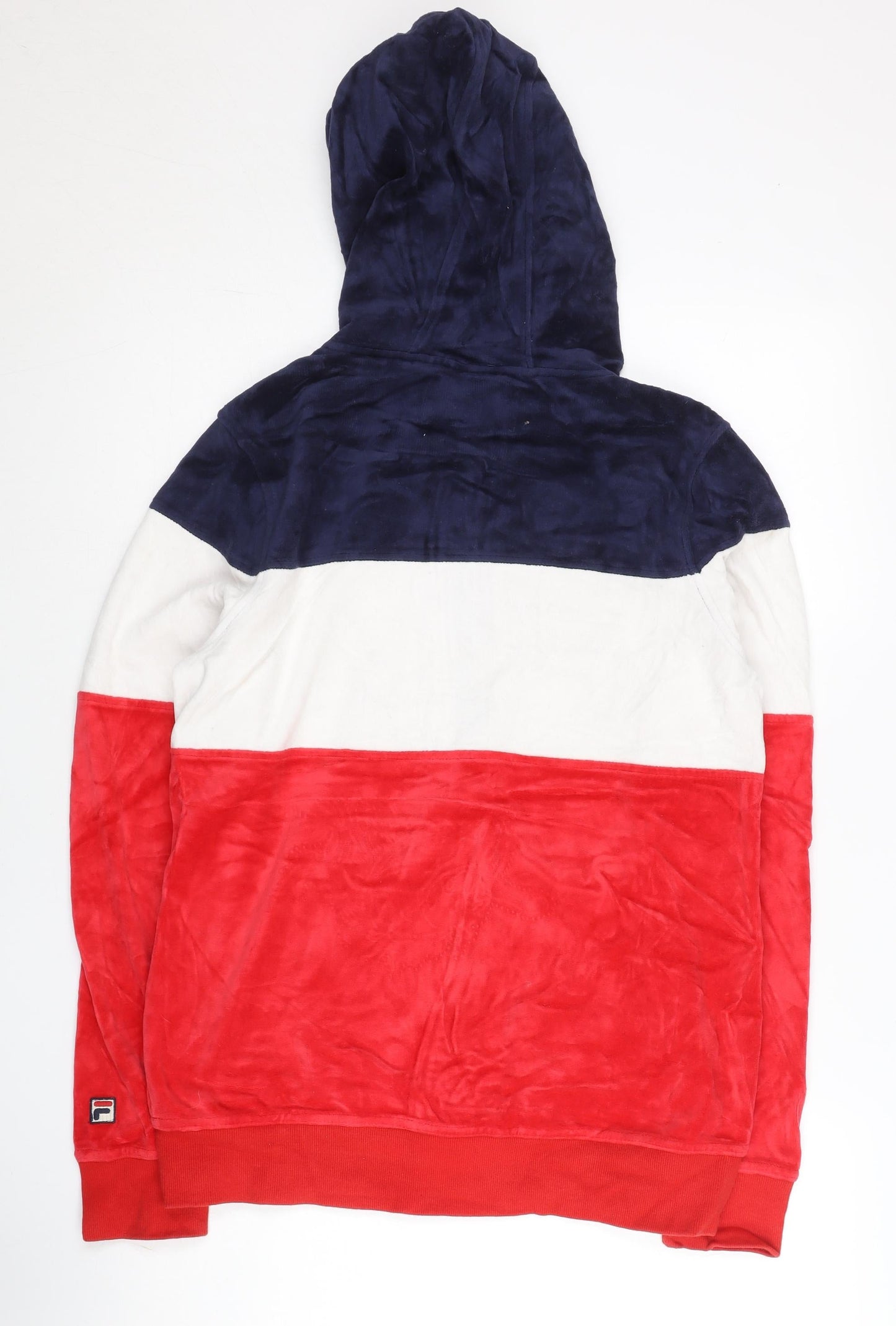 Fila Women’s Blue Red White Full Zip Hoodie M Regular Fit Logo Sportswear