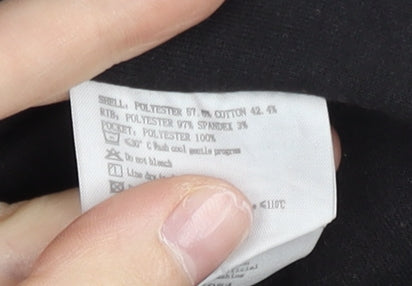 Kappa Womens Black Track Jacket Full Zip Size 10 Logo Sportswear