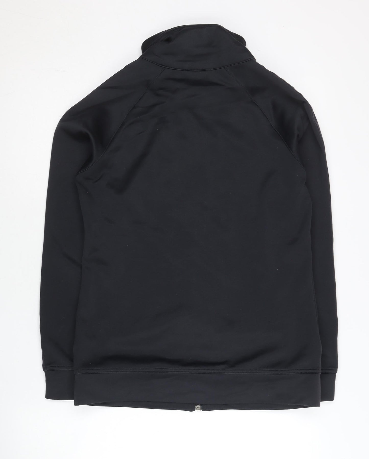 Adidas Womens Black Size 12 Track Jacket Full Zip Lightweight