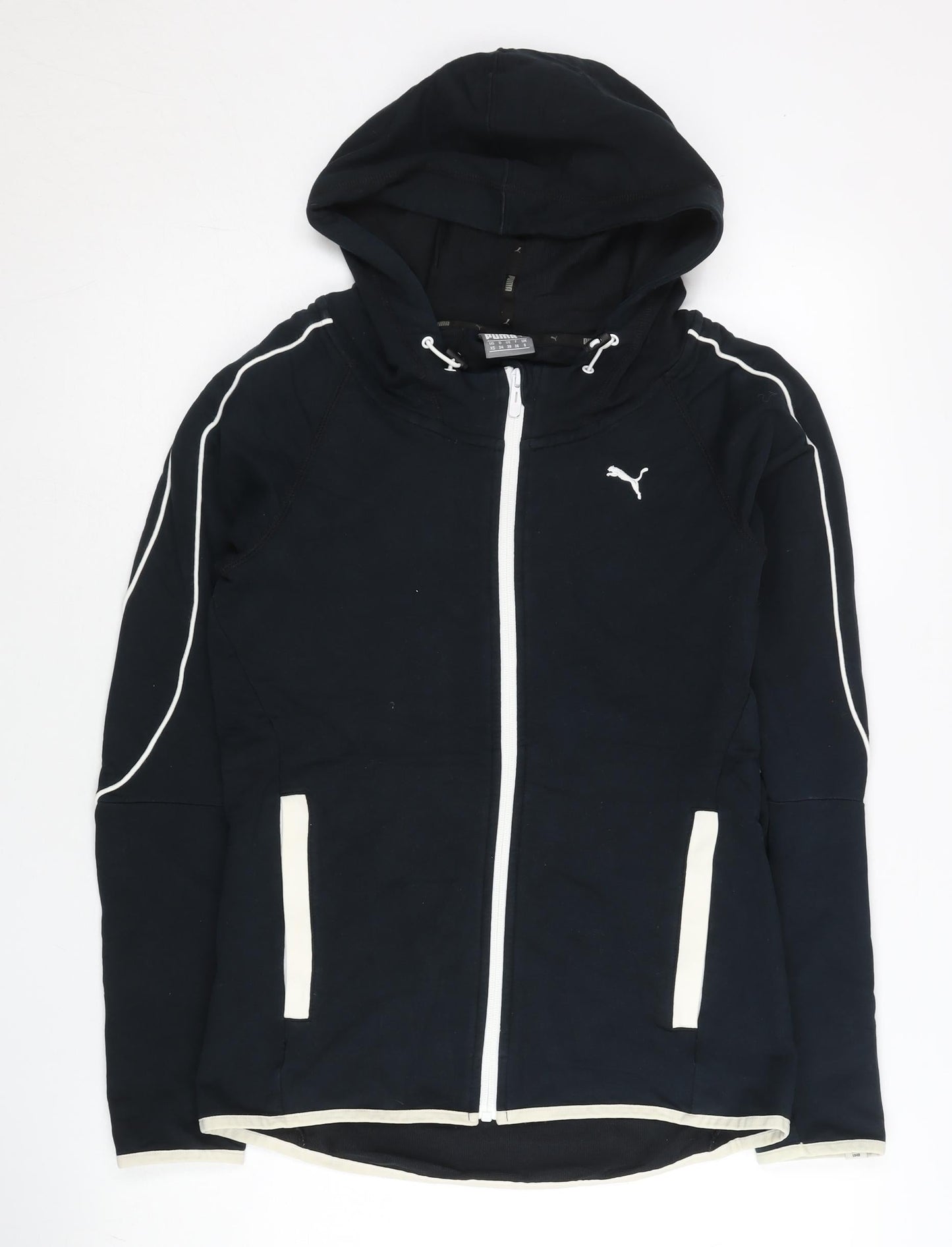 Womens UK Size 8 PUMA Black Full Zip Hoodie