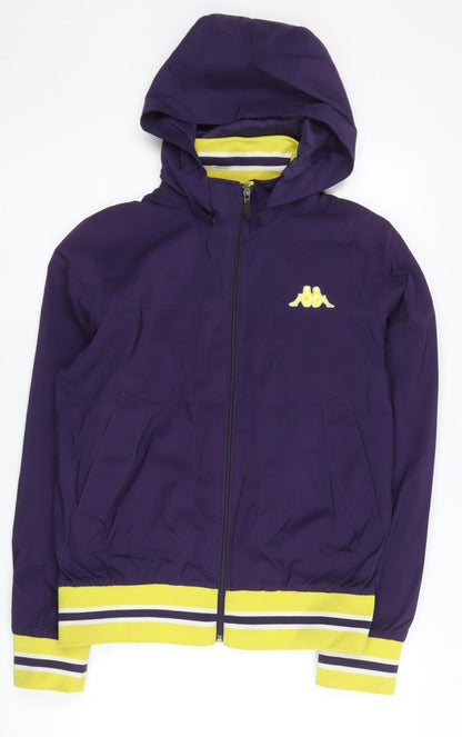 Kappa Women's Purple Size 12 Windbreaker Jacket Hooded Polyester
