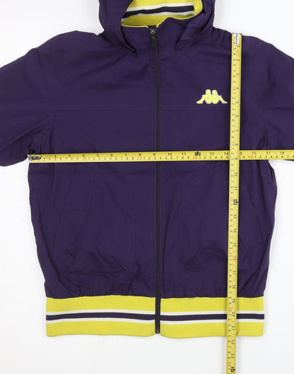 Kappa Women's Purple Size 12 Windbreaker Jacket Hooded Polyester