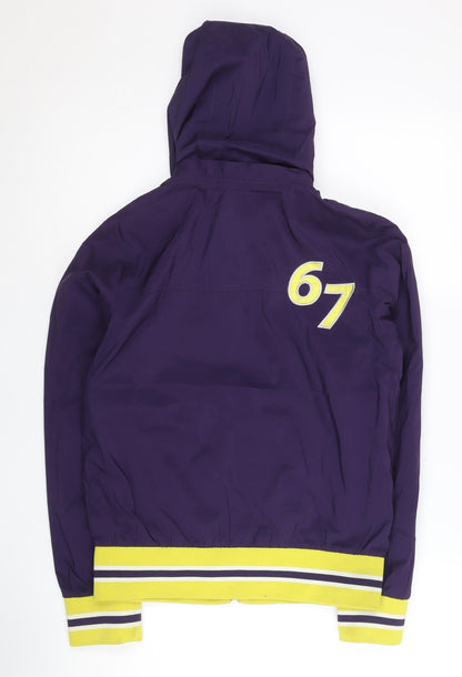 Kappa Women's Purple Size 12 Windbreaker Jacket Hooded Polyester