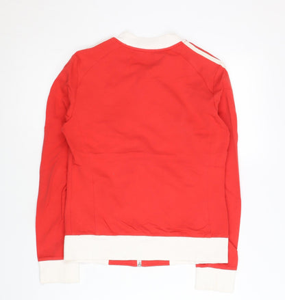 Kappa Womens Red Track Jacket Size 8 Full Zip Slim Fit Sportswear
