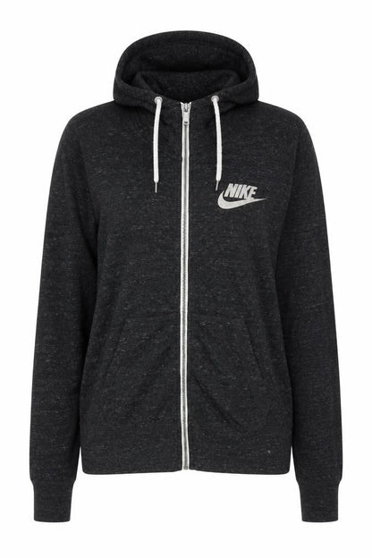 Womens UK Size L Nike Black Full Zip Hoodie