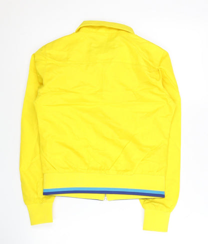 Kappa Women’s Yellow Track Jacket Size UK 6 Greece Logo Full Zip