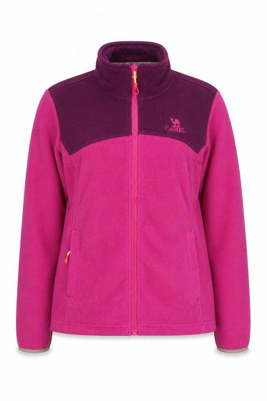 Camel Women’s Pink Fleece Jacket UK 6 Full Zip Lightweight Outdoor