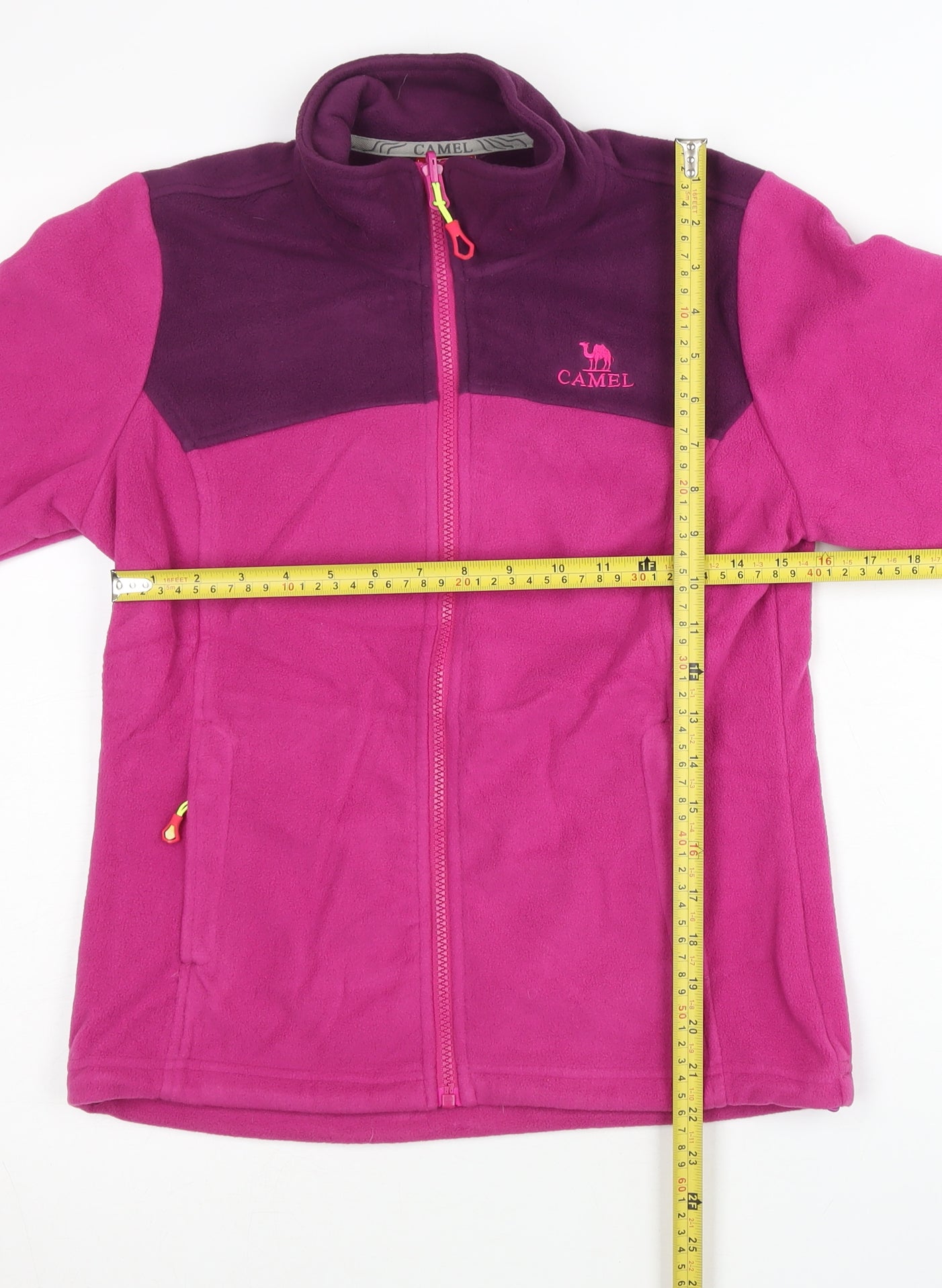 Camel Women’s Pink Fleece Jacket UK 6 Full Zip Lightweight Outdoor