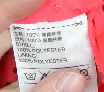 Adidas Womens Pink Windbreaker Jacket Size 8 Hooded Lightweight