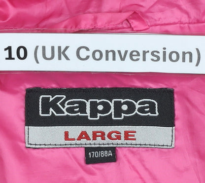 Kappa Women’s Pink Size 10 Track Jacket Lightweight Full Zip
