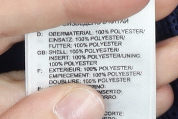 Adidas Womens Blue Small Track Jacket Activewear Full Zip Polyester