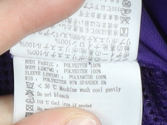 Kappa Womens Purple Track Jacket Size UK 6 Full Zip Logo Sportswear