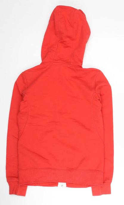Kappa Womens Red Full Zip Hoodie Size 8 UK Cotton Blend