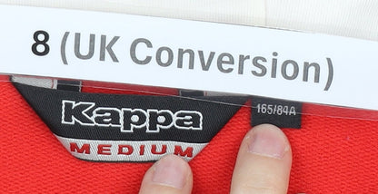 Kappa Womens Red Full Zip Hoodie Size 8 UK Cotton Blend