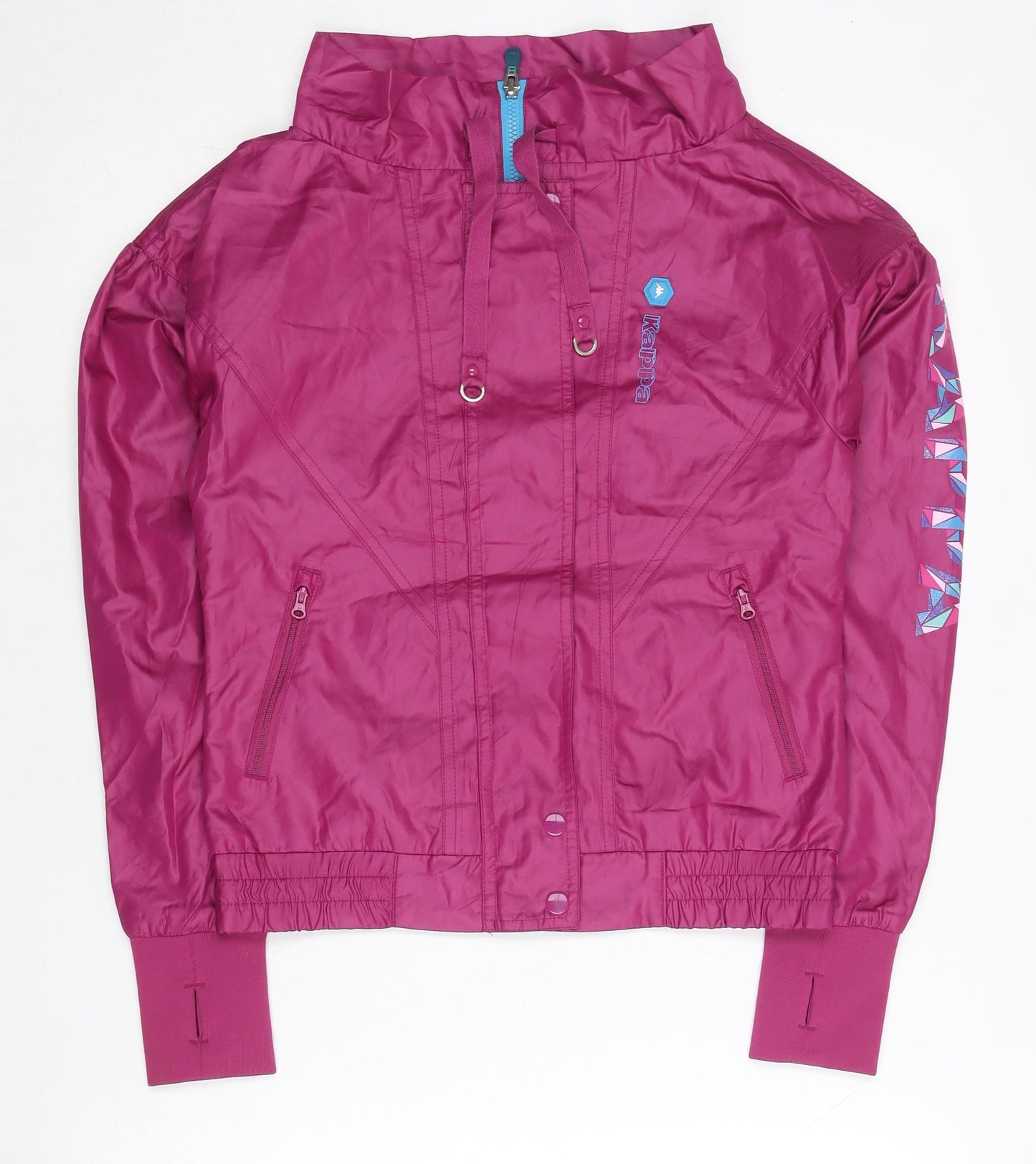 Kappa Women’s Pink Track Jacket Size 6 Regular Fit Sportswear