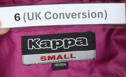 Kappa Women’s Pink Track Jacket Size 6 Regular Fit Sportswear