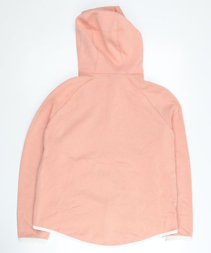 Nike Women’s Pink Full Zip Hoodie Jacket M Cotton Blend Sportswear