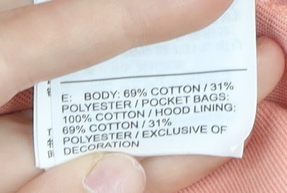 Nike Women’s Pink Full Zip Hoodie Jacket M Cotton Blend Sportswear