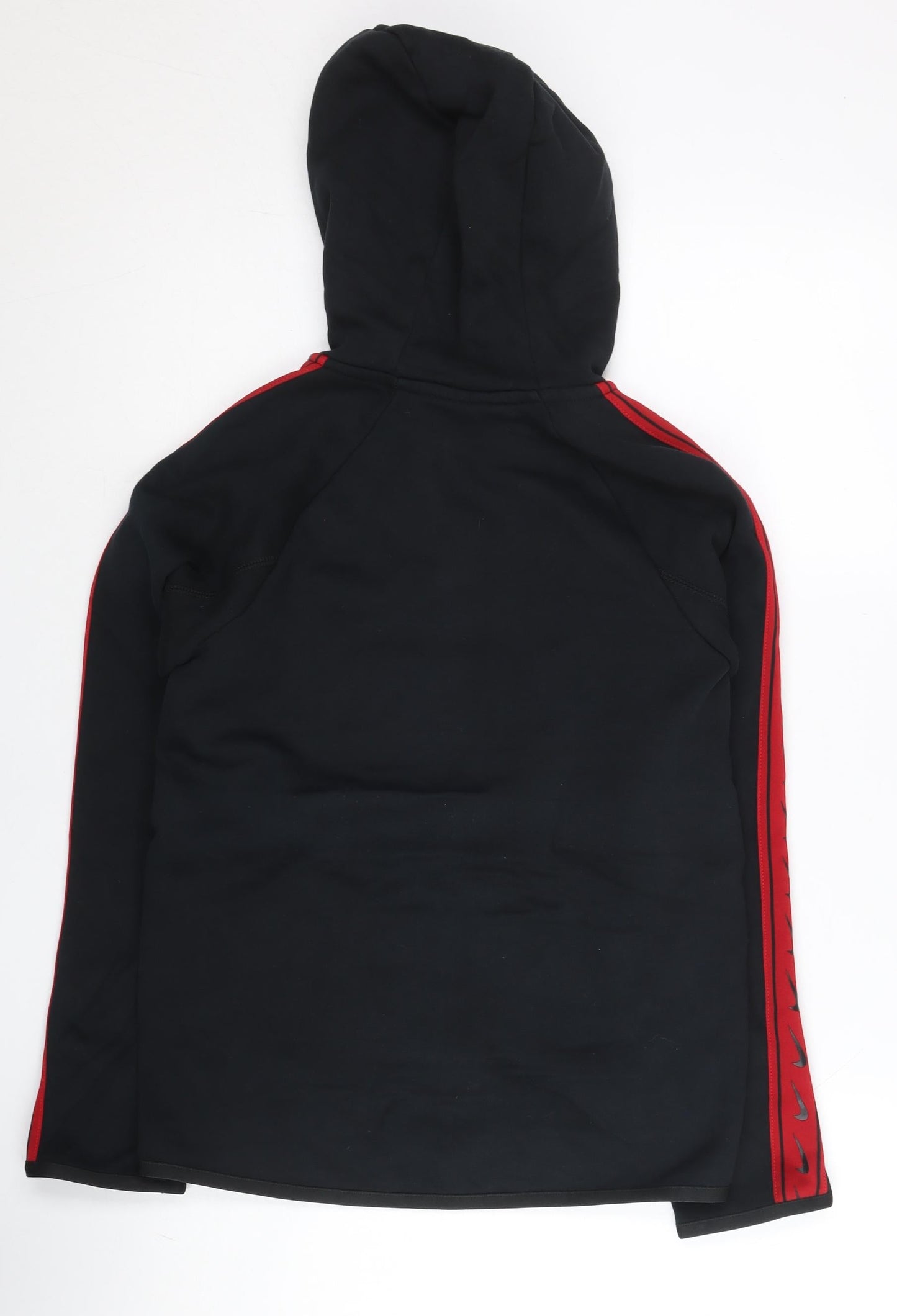 Nike Women Black Full Zip Hoodie L Sportswear Logo Jacket