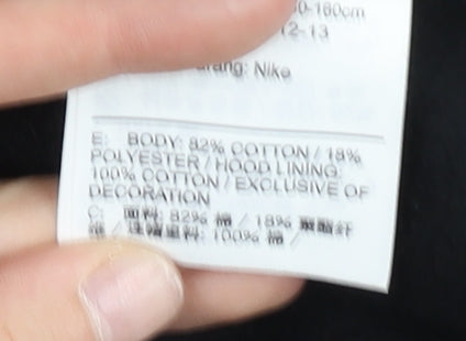 Nike Women Black Full Zip Hoodie L Sportswear Logo Jacket