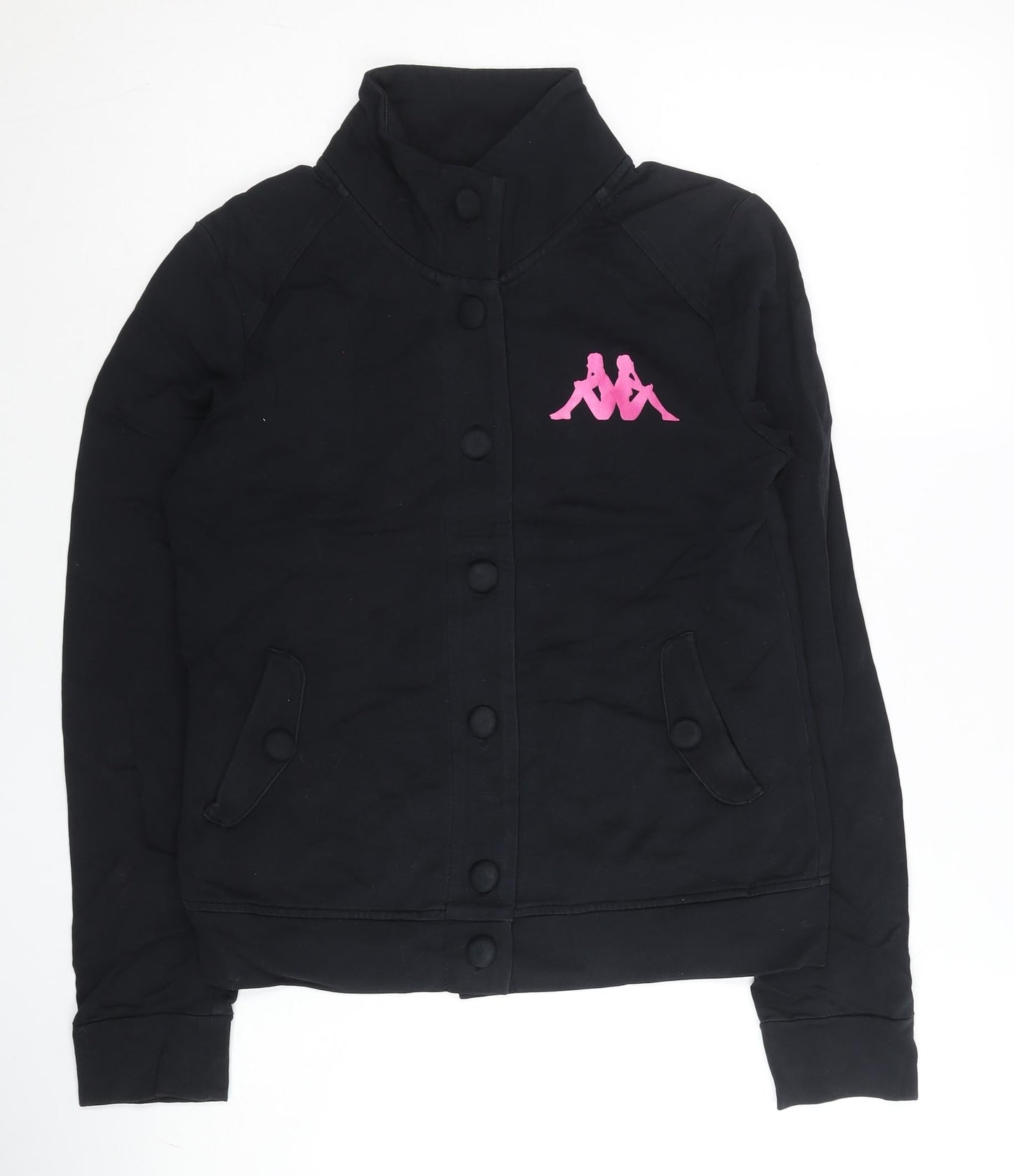Womens UK Size 8 Kappa Black Bomber Jacket