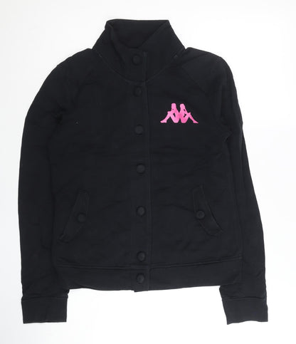 Womens UK Size 8 Kappa Black Bomber Jacket