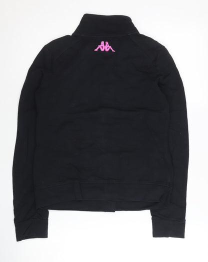 Womens UK Size 8 Kappa Black Bomber Jacket