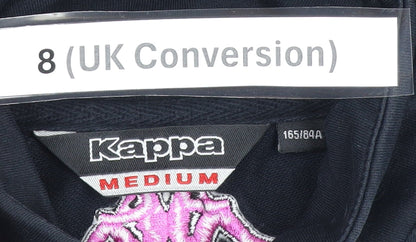 Womens UK Size 8 Kappa Black Bomber Jacket