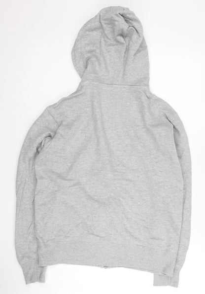 Champion Women’s Grey Full Zip Hoodie Sweatshirt Medium Cotton Blend