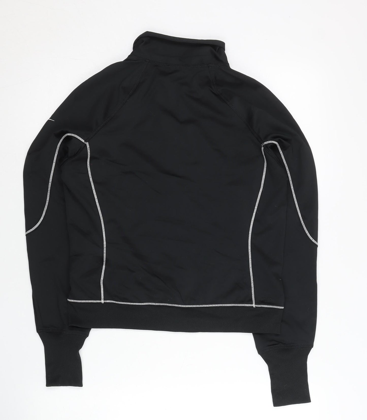 Nike Womens Black M Dri-Fit Track Jacket Running Gym Zip Up