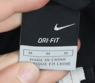 Nike Womens Black M Dri-Fit Track Jacket Running Gym Zip Up