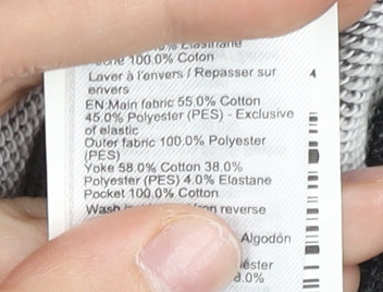 Decathlon Women’s Grey Full Zip Hoodie Activewear Size M