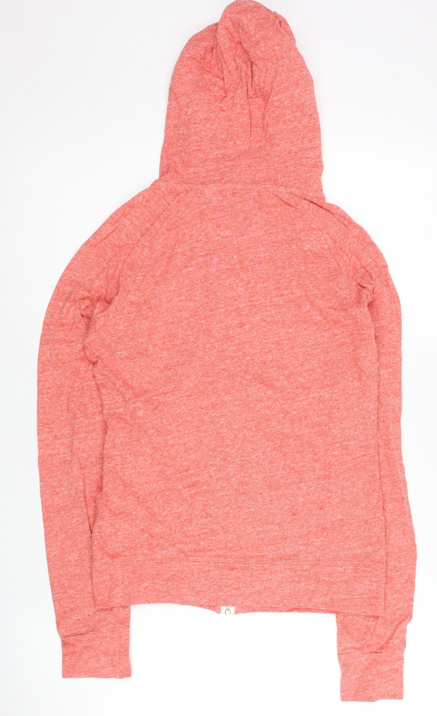 Nike Womens Coral Full Zip Hoodie Sweatshirt M Cotton Blend