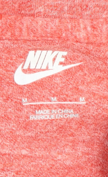 Nike Womens Coral Full Zip Hoodie Sweatshirt M Cotton Blend